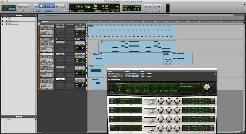 Picture of Pro Tools interface